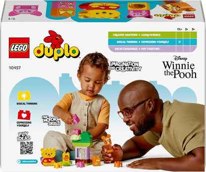 LEGO DUPLO | Disney Festa di Compleanno di Winnie the Pooh - Giocattolo Educativo con Personaggi con Doppio Volto e Casa sull'Albero, Giochi Didattici per Bambini e Bambine da 18 Mesi in su - 10457