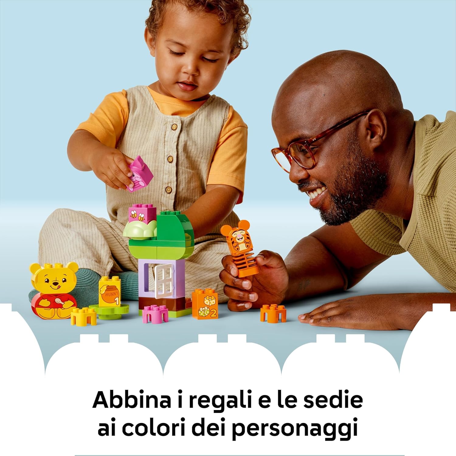 LEGO DUPLO | Disney Festa di Compleanno di Winnie the Pooh - Giocattolo Educativo con Personaggi con Doppio Volto e Casa sull'Albero, Giochi Didattici per Bambini e Bambine da 18 Mesi in su - 10457