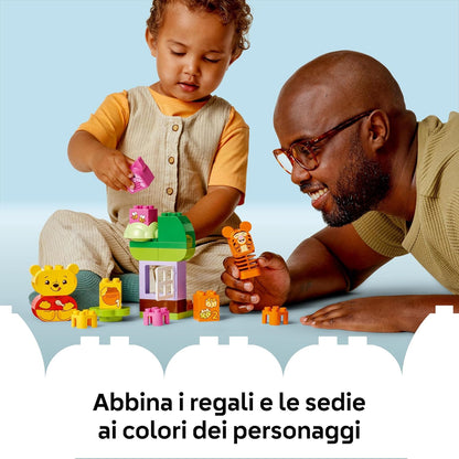 LEGO DUPLO | Disney Festa di Compleanno di Winnie the Pooh - Giocattolo Educativo con Personaggi con Doppio Volto e Casa sull'Albero, Giochi Didattici per Bambini e Bambine da 18 Mesi in su - 10457