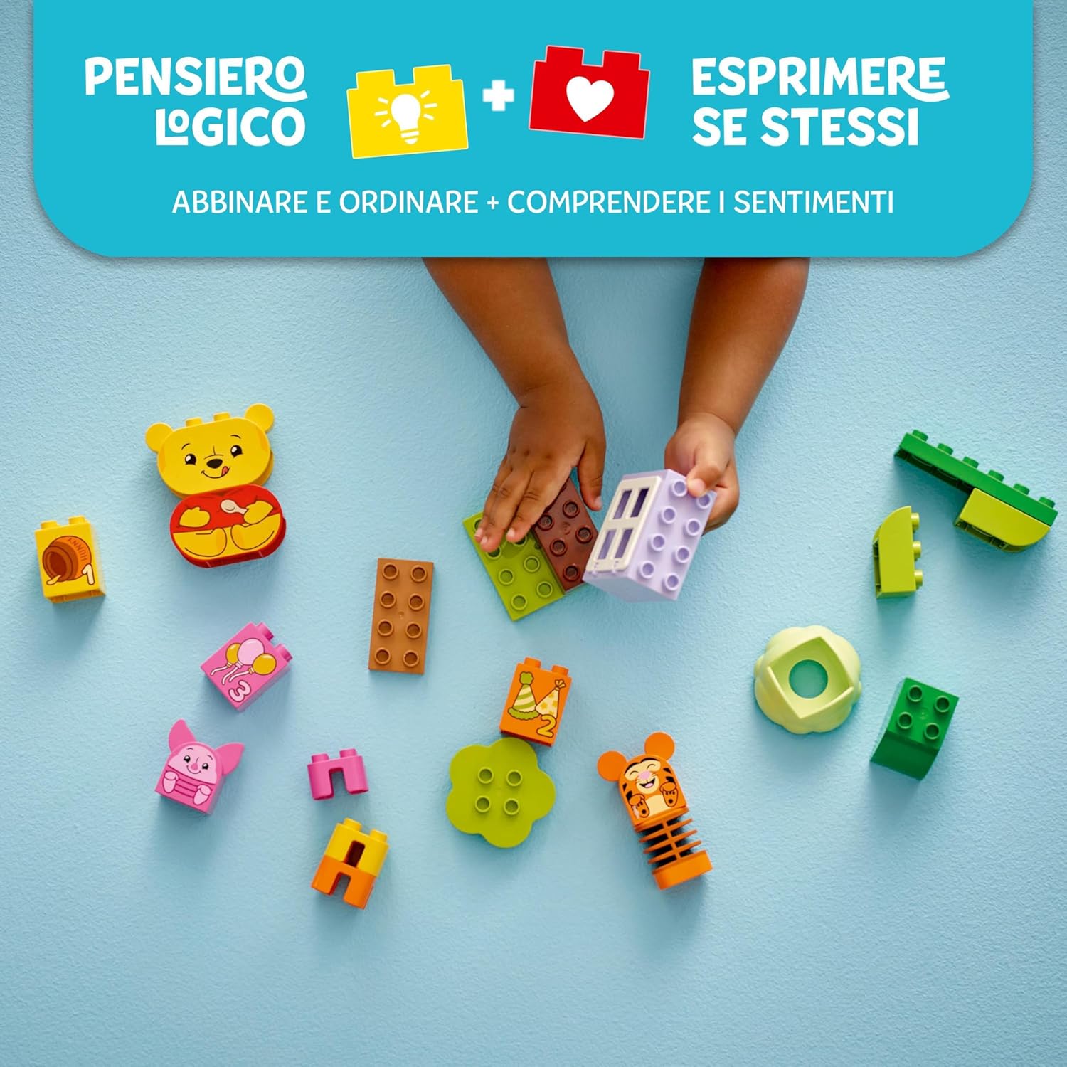 LEGO DUPLO | Disney Festa di Compleanno di Winnie the Pooh - Giocattolo Educativo con Personaggi con Doppio Volto e Casa sull'Albero, Giochi Didattici per Bambini e Bambine da 18 Mesi in su - 10457