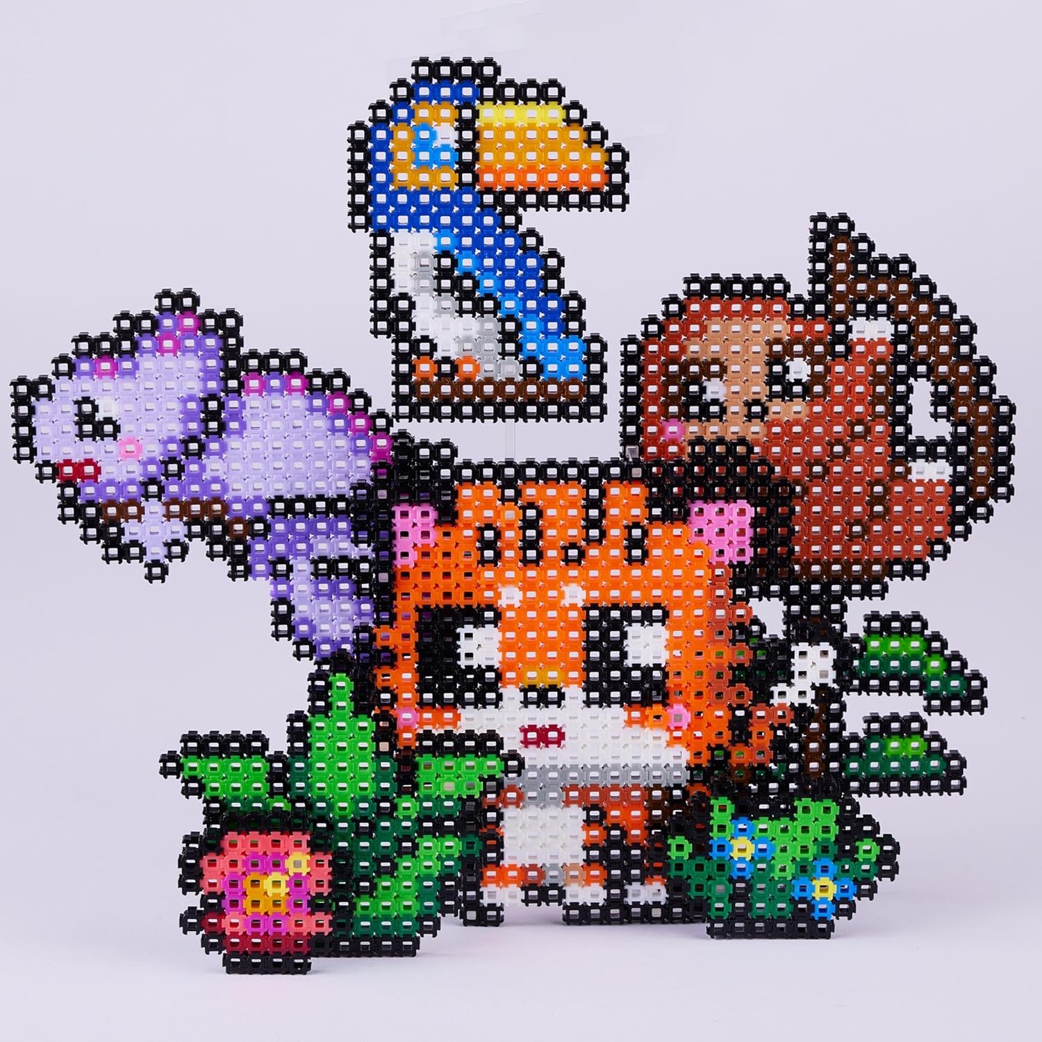 Simbrix 08183 Theme Pack Jungle Party Create 2D and 3D pixel 1500+ brix Arts and Crafts STEM Toys for Boys and girls ages 5 and up, Multicolour