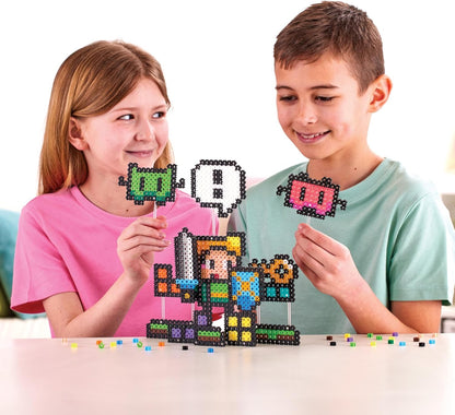 Simbrix 08184 Starter Pack Gamer Quest 1000+ brix Create 2D and 3D Pixel Arts and Crafts STEM Toys for Boys and Girls Ages 5 and up, Multicolour