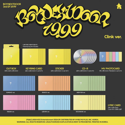 Boynextdoor 3Rd Ep [19.99] (Clink Ver.)