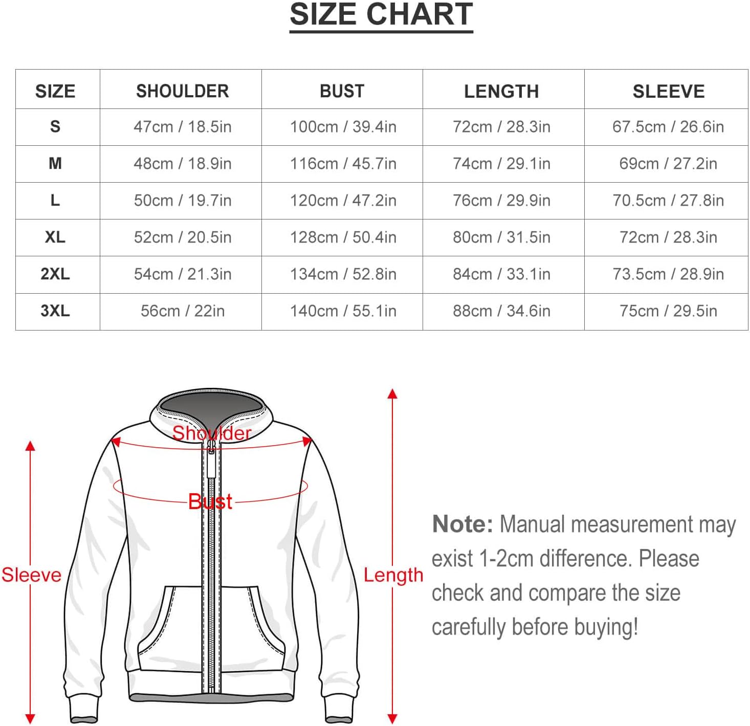 Yechong Men's Zip-up Hoodie, Witch's Journey, Saya Irena, Sweatshirt, Long Sleeve, Warm, Outerwear, Jumper, Stretchy, Autumn and Winter Clothes, Loose Coat, Casual, Jersey, Hip Hop, Street