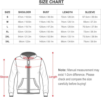Yechong Men's Zip-up Hoodie, Witch's Journey, Saya Irena, Sweatshirt, Long Sleeve, Warm, Outerwear, Jumper, Stretchy, Autumn and Winter Clothes, Loose Coat, Casual, Jersey, Hip Hop, Street