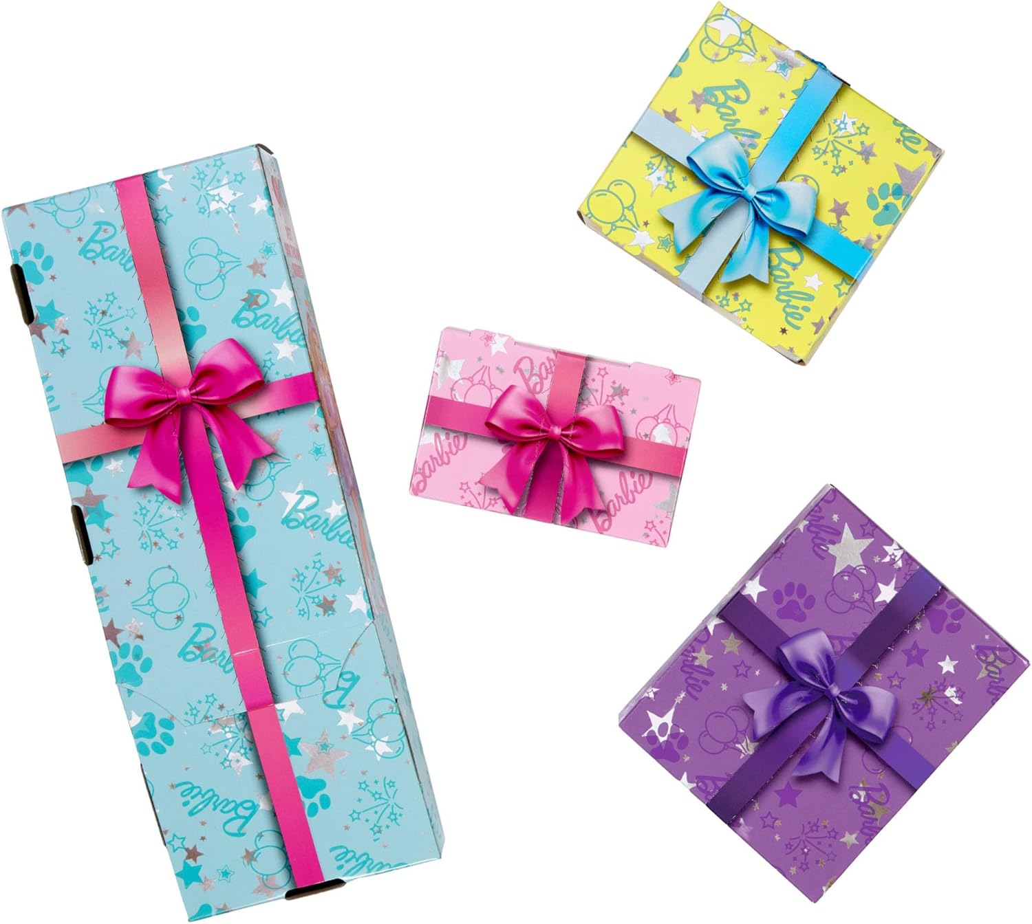 Barbie Party Unboxed Doll & Accessories, Pet Birthday Series Birthday Bows Set with 10 Surprises Including Color Change & Cake-Decorating Activity, JFG70