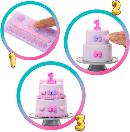 Barbie Party Unboxed Doll & Accessories, Pet Birthday Series Birthday Bows Set with 10 Surprises Including Color Change & Cake-Decorating Activity, JFG70