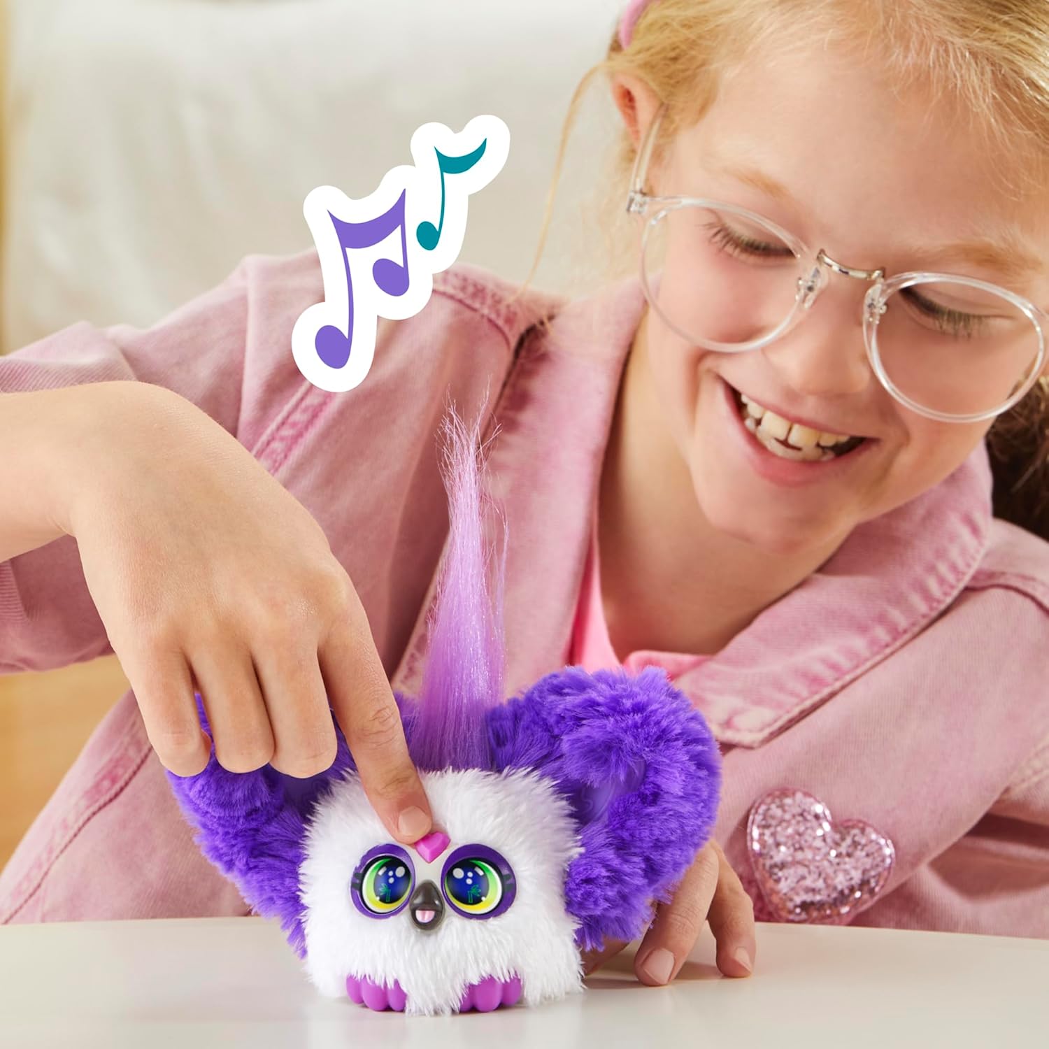 Furby Furblets Bam-Boo Mini Friend, Electronic Plush Toys for Girls & Boys 6+, Panda, Black & White, Speaks Furbish & Plays Music, Series 4