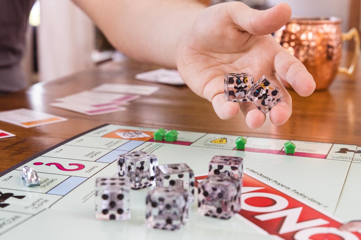 FanRoll Monopoly 22mm Oversized Dice Set: Token Inclusions