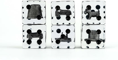 FanRoll Monopoly 22mm Oversized Dice Set: Token Inclusions