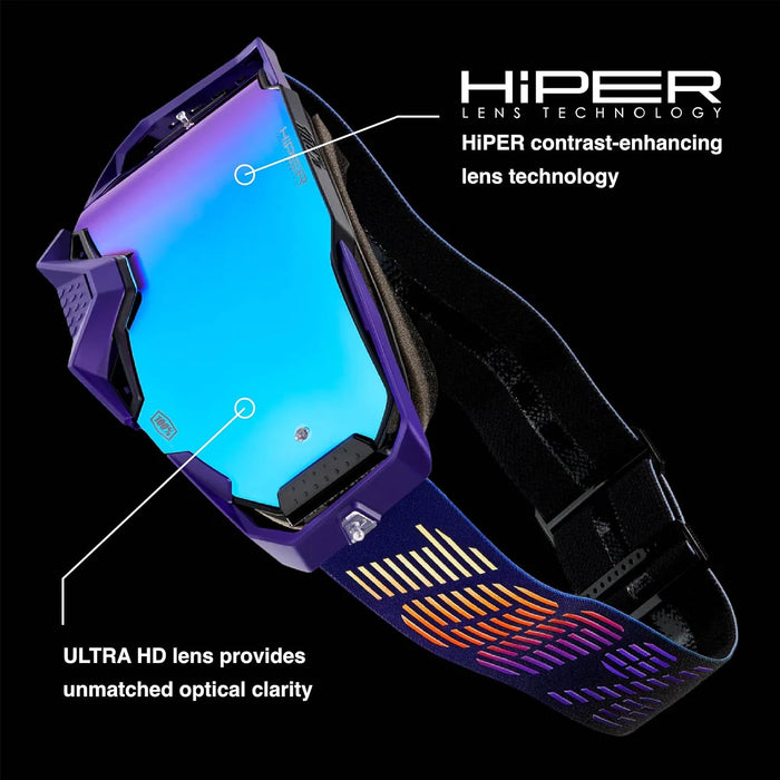 100% Armega Goggles Black / Clear Lens