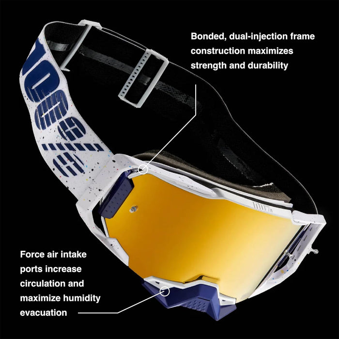 100% Armega Goggles Black / Clear Lens