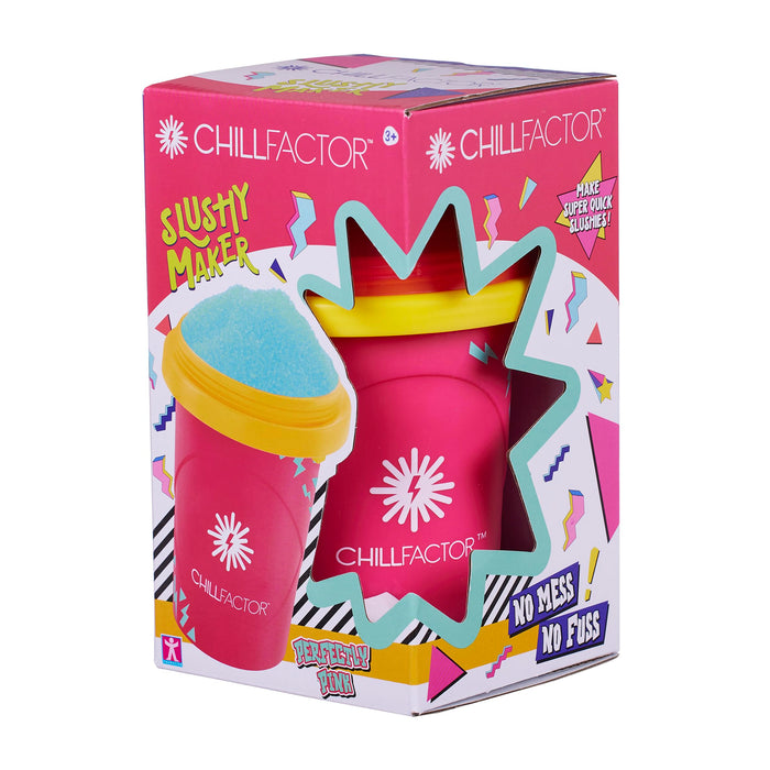 Chill Factor Colour Shock slushy maker Perfectly Pink - Reusable slushy maker cup, homemade slushies. Squeeze cup slushy maker Kitchen toys