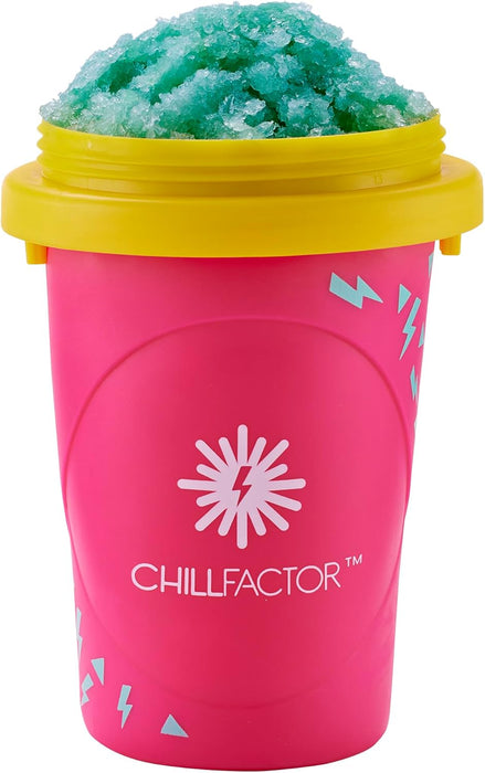 Chill Factor Colour Shock slushy maker Perfectly Pink - Reusable slushy maker cup, homemade slushies. Squeeze cup slushy maker Kitchen toys