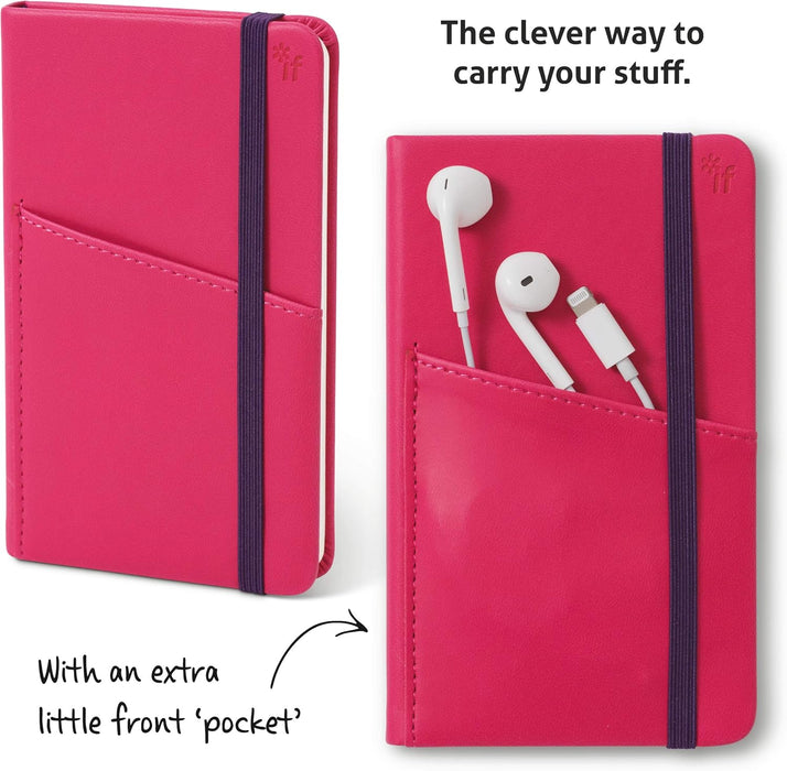IF Bookaroo A6 'Pocket' Notebook - Hot Pink