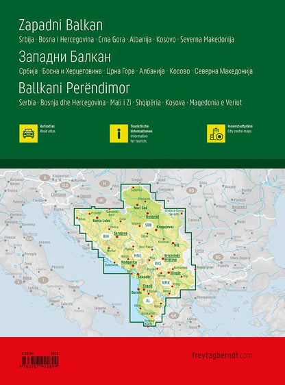 Western Balkans, road atlas 1:150,000