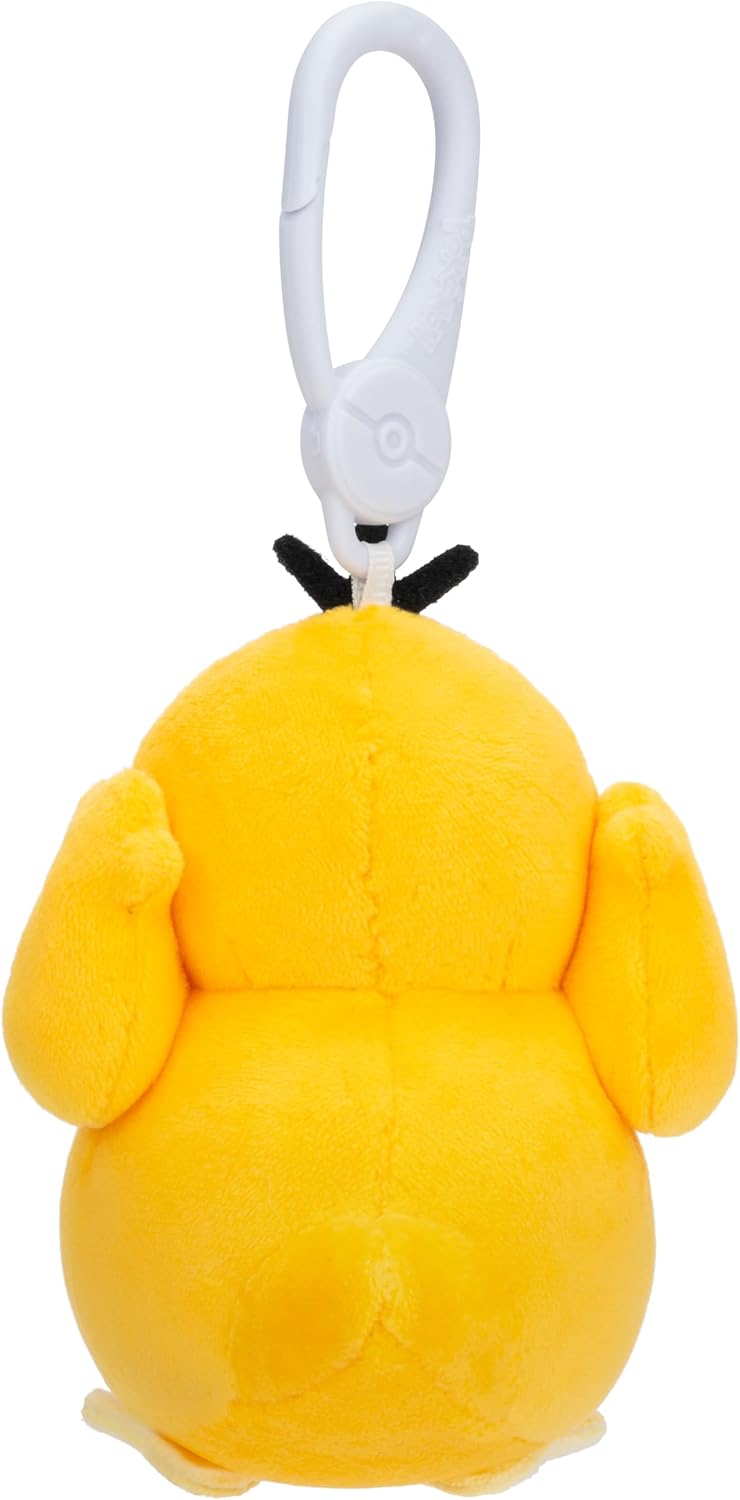 Pokémon Clip on 10 cm Plush - Pikachu, Eevee, Squirtle, Psyduck - Official Pokemon Clogged Toy for Children 2+