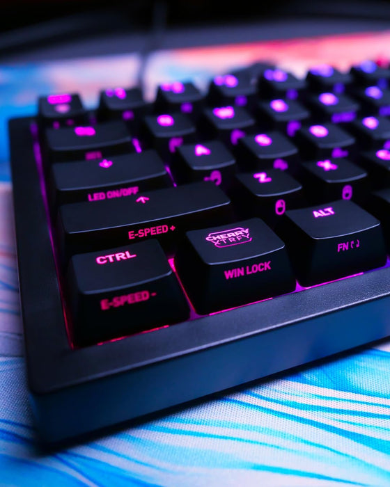 CHERRY XTRFY K5V2 Compact, Mechanical 65 Percent Gaming Keyboard, UK Layout (QWERTY), Hot-Swap Keyboard, CHERRY MX2A RED SWITCHES, Black