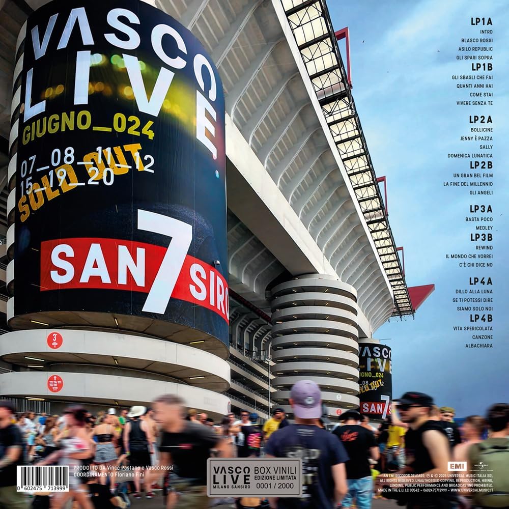 VASCO LIVE MILANO SANSIRO (BOX 4 LP)