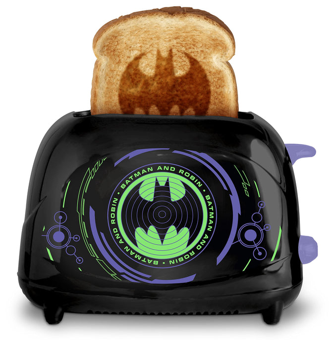 Uncanny Brands DC Comics Batman Game Over Two-Slice Toaster – Toasts Batman Logo on Your Toast – Fun Kitchen Appliance – Compact and Easy to Use
