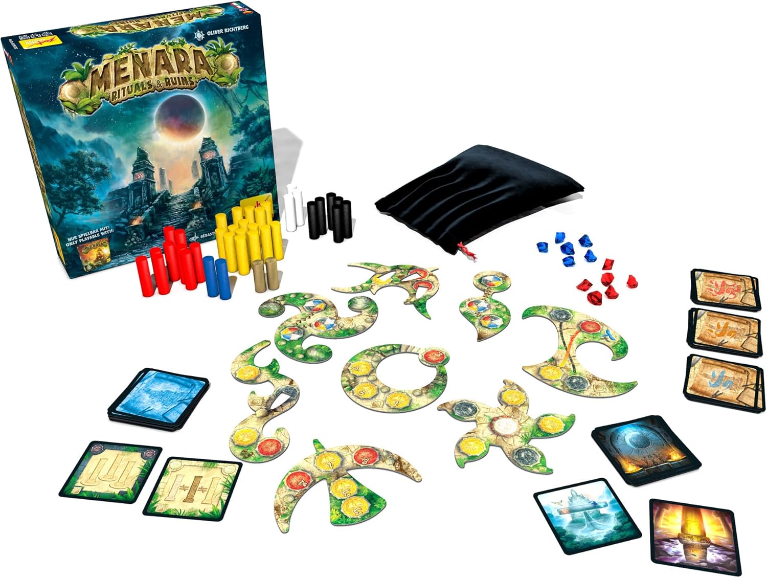 Zoch 601105153 Menara, Rituals and Ruins, Menara Extension to the Basic Game, Cooperative Game for 1 to 4 Far-sighted Builders