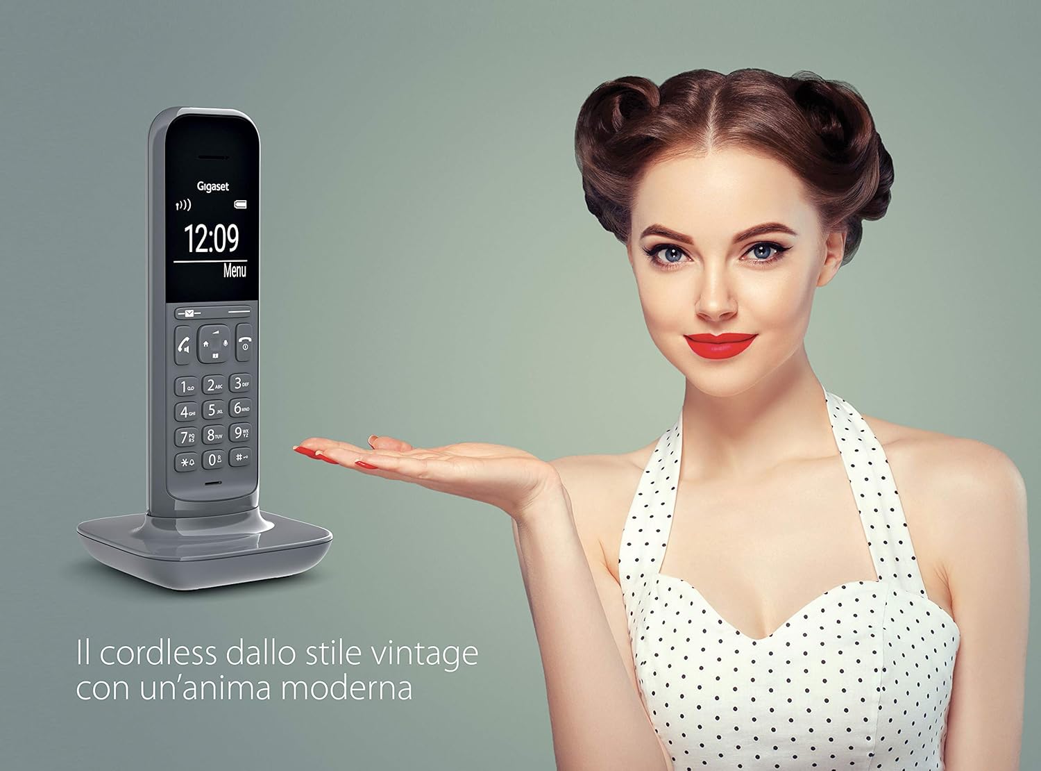 Gigaset CL390 Telefono Cordless, Funzione Black List e "Non disturbare", Vivavoce, Display Ampio, Standard, Grigio