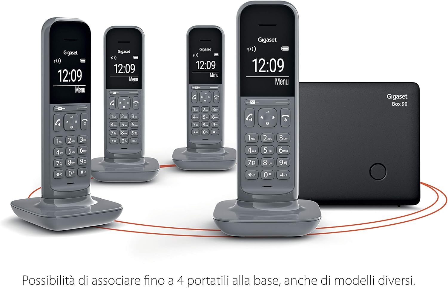 Gigaset CL390 Telefono Cordless, Funzione Black List e "Non disturbare", Vivavoce, Display Ampio, Standard, Grigio