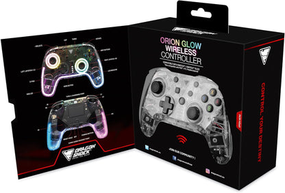 DragonShock Orion Glow Wireless Controller RGB Compatibile con Switch/Switch OLED, PC, Android, IOS