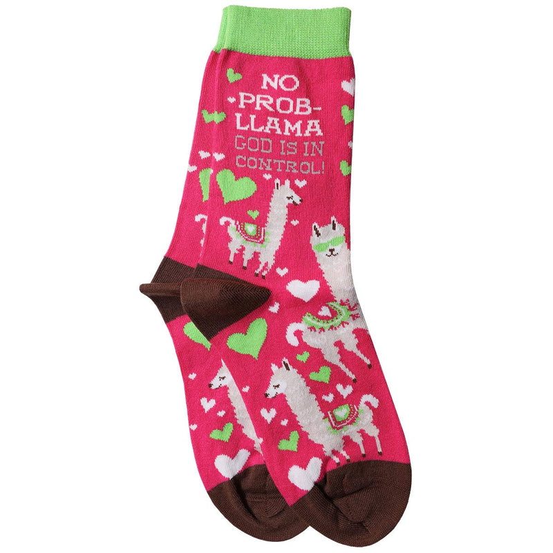 Kerusso One Size Fits Most Novelty Christian Faith Message Socks, Pink, Green, and Brown, One size