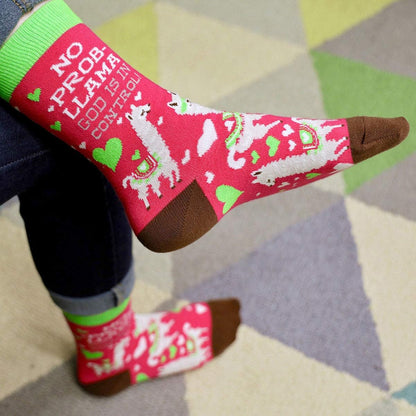 Kerusso One Size Fits Most Novelty Christian Faith Message Socks, Pink, Green, and Brown, One size