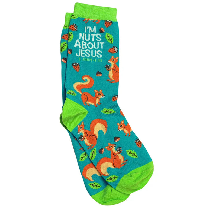 Kerusso Adult Socks - Squirrel - Turquoise - One Size Fits Most, Turquoise, One Size