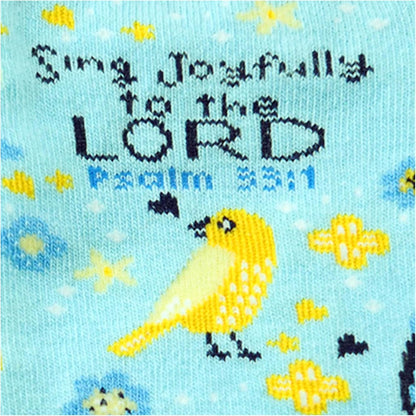 Kerusso Sing Joyfully To The Lord Psalm 33:1, Multicolor One Size Fits Most Cotton Blend Everyday No-Show Socks, Multicolor, One size