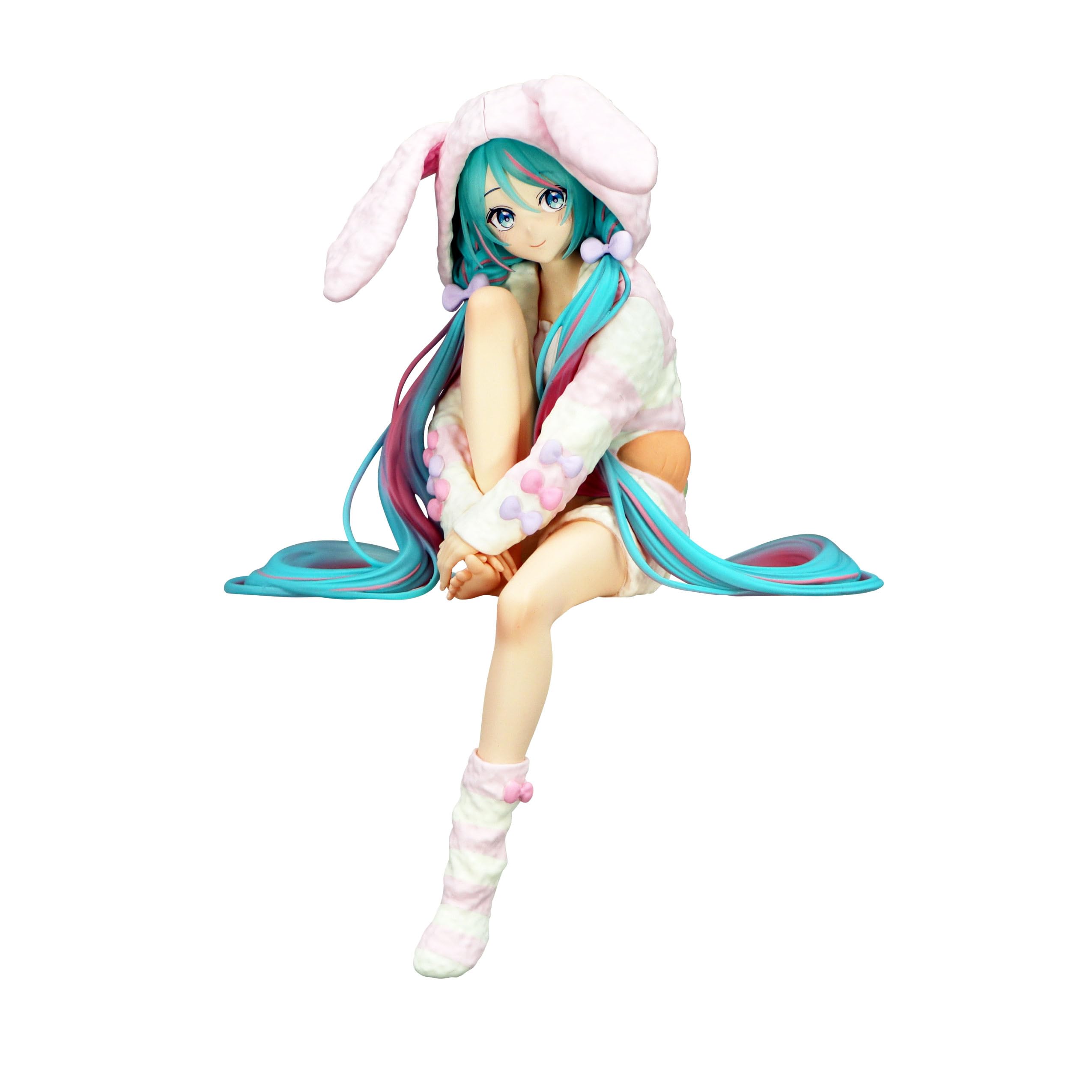 FURYU Corporation-Hatsune Miku Noodle Stopper Figure -Rabbit Ear Hood Pajama-