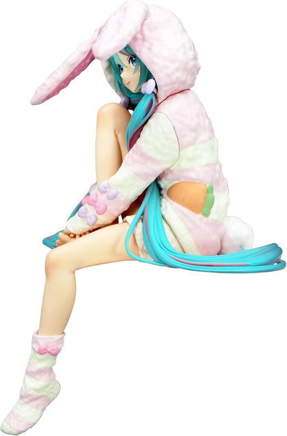 FURYU Corporation-Hatsune Miku Noodle Stopper Figure -Rabbit Ear Hood Pajama-