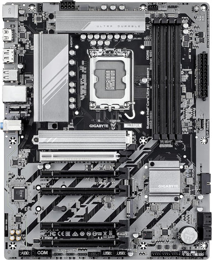 GIGABYTE B860 DS3H Motherboard - Supports Intel Core Ultra CPUs, 8+1+2+2 phases VRM, up to 9066MHz DDR5, 1xPCIe 5.0 + 1xPCIe 4.0 M.2, 2.5 GbE LAN, USB 3.2 Gen 2x2
