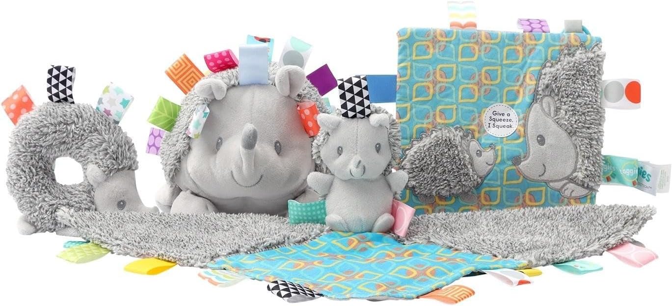 Mary Meyer 40200 Taggies Heather Hedgehog Baby Rattle, Multicolour
