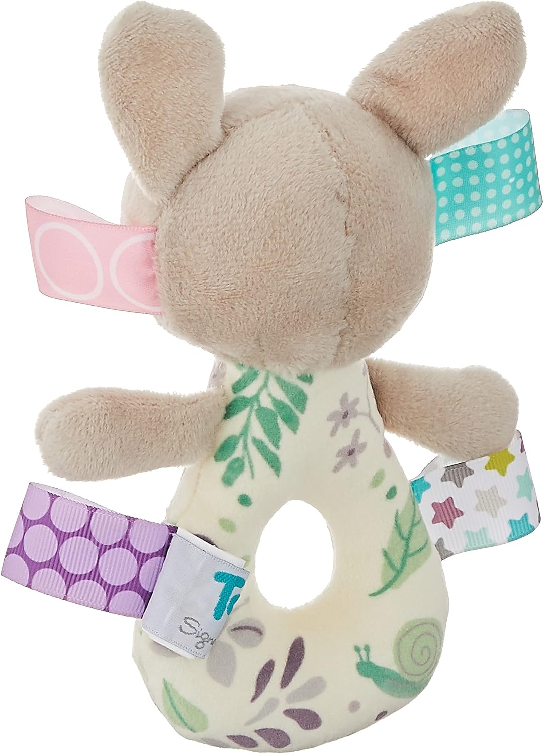 Taggies Soft Ring Baby Rattle, 15-Centimetres, Flora Fawn