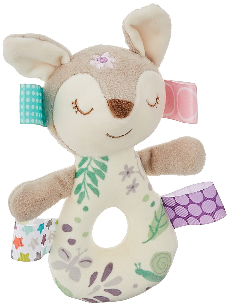 Taggies Soft Ring Baby Rattle, 15-Centimetres, Flora Fawn