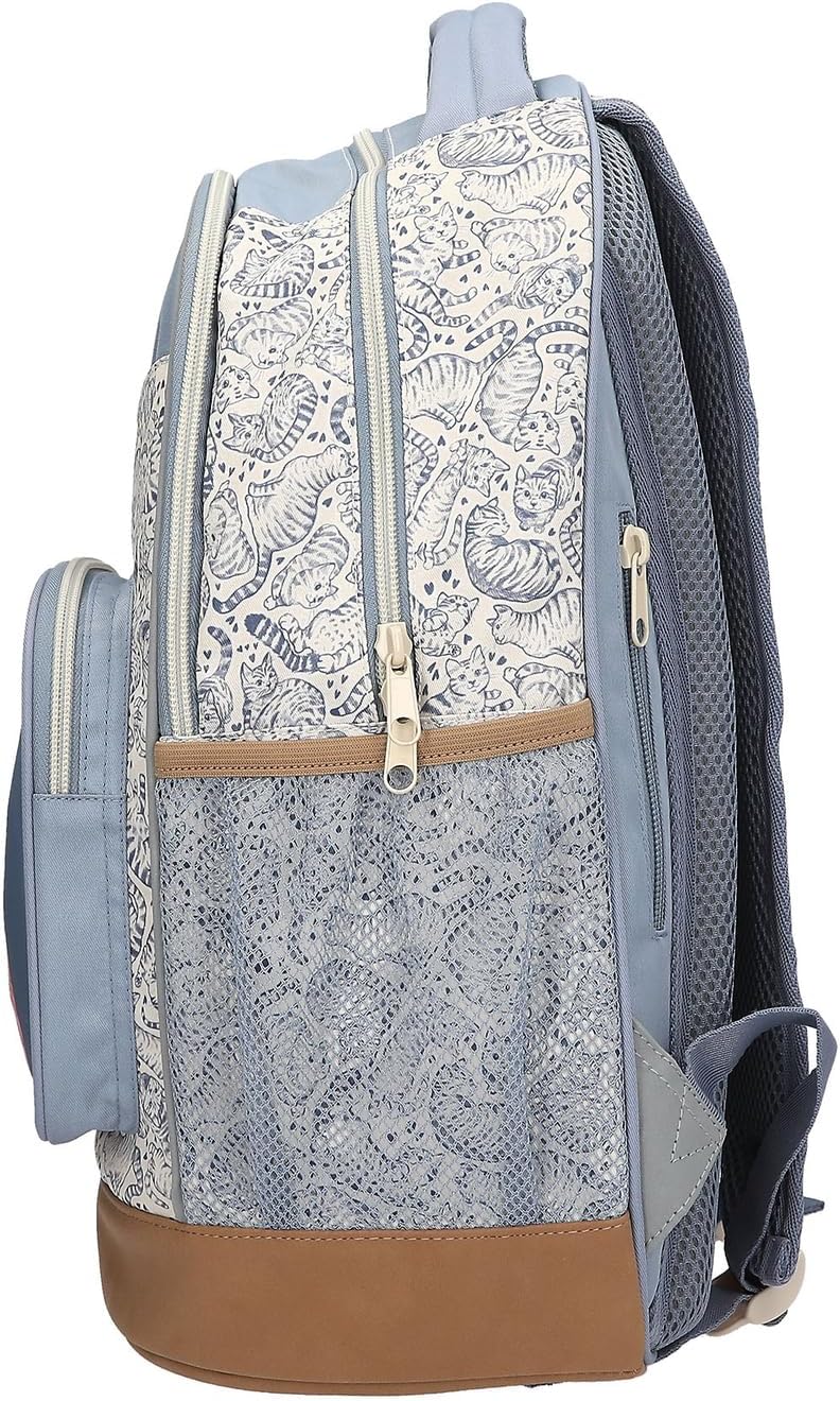 Topmodel - School Backpack Cat Love - Light Blue And Cream (413276)