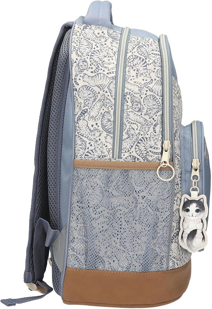 Topmodel - School Backpack Cat Love - Light Blue And Cream (413276)