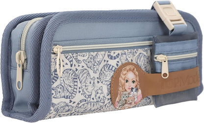 Topmodel - Cat Love Pencil Tube - Light Blue And Cream (413275)