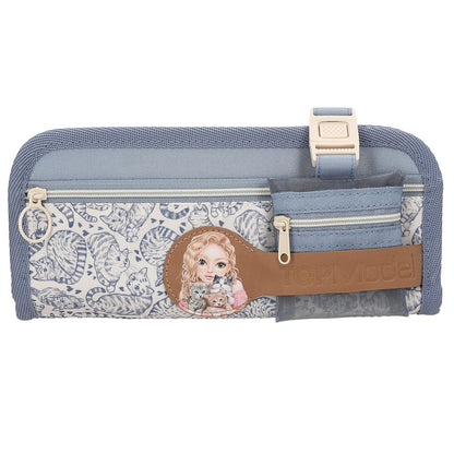 Topmodel - Cat Love Pencil Tube - Light Blue And Cream (413275)