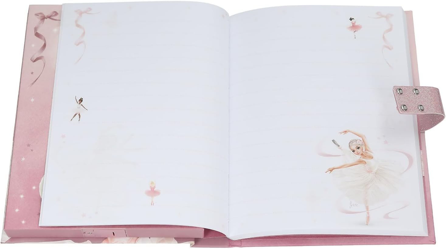 Depesche 13609 TOPModel Ballet Diary with Number Code and Sound, Book with 80 Lined and Colourful Illustrated Pages