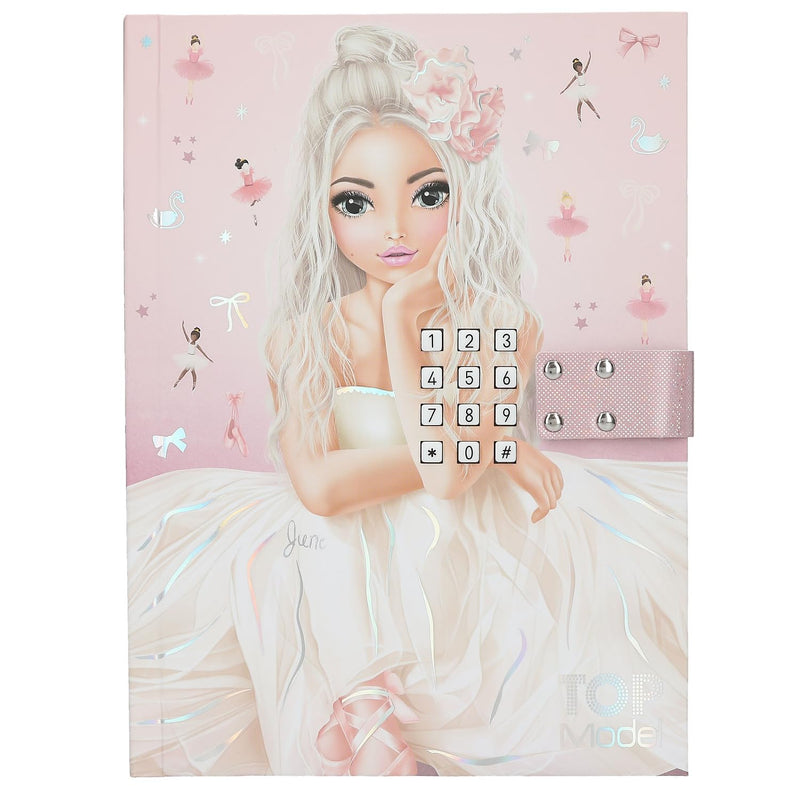 Depesche 13609 TOPModel Ballet Diary with Number Code and Sound, Book with 80 Lined and Colourful Illustrated Pages