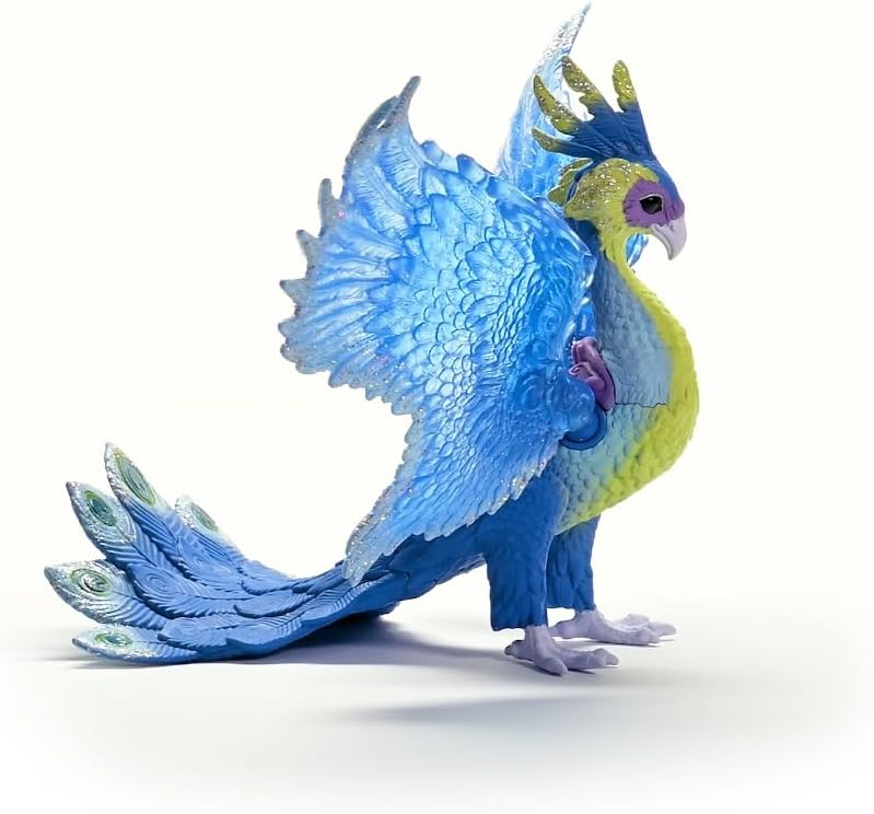 SCHLEICH BAYALA | Magischer Pfau 70794 | detailgetreue Figur mit beweglichen, transparenten Flügeln & Magnet | tolles Geschenk für Mädchen und Jungen | Spielfigur ab 5 Jahren | 18 x 30 x 17 cm