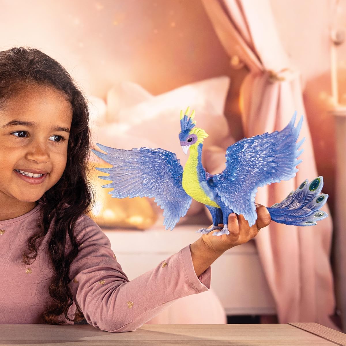 SCHLEICH BAYALA | Magischer Pfau 70794 | detailgetreue Figur mit beweglichen, transparenten Flügeln & Magnet | tolles Geschenk für Mädchen und Jungen | Spielfigur ab 5 Jahren | 18 x 30 x 17 cm