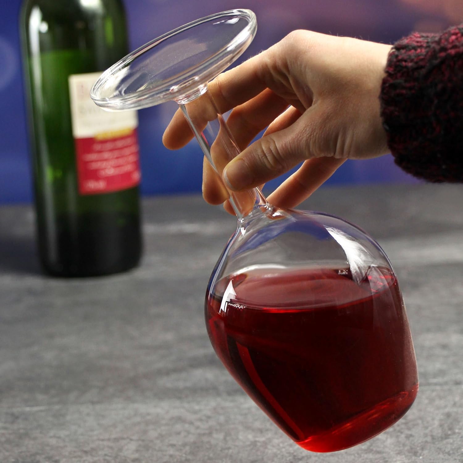 Upside Down Wine Glass 13.2oz / 375ml - Novelty Wine Glass Gift