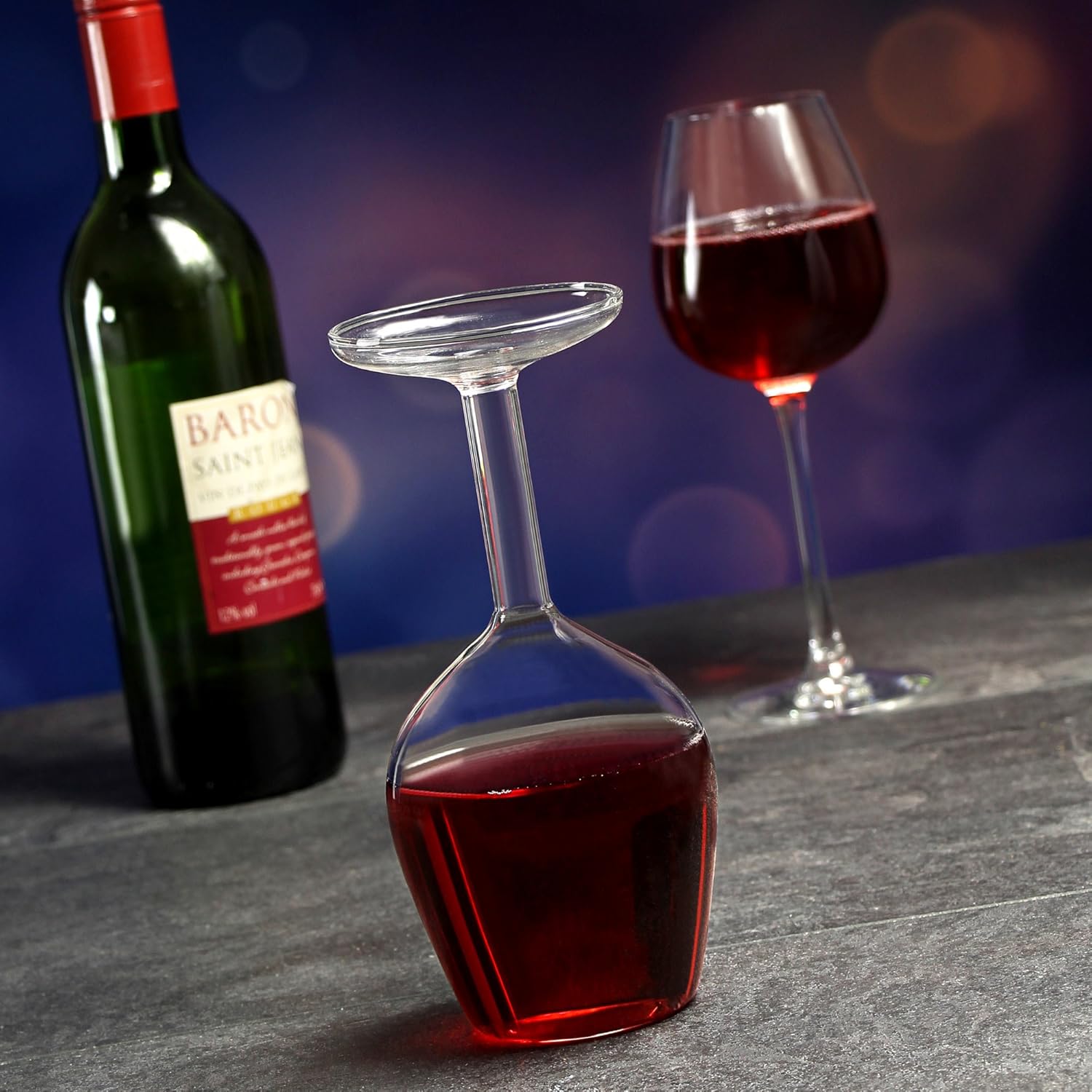 Upside Down Wine Glass 13.2oz / 375ml - Novelty Wine Glass Gift