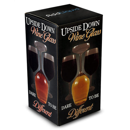 Upside Down Wine Glass 13.2oz / 375ml - Novelty Wine Glass Gift