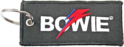 David Bowie Flash Double Sided Patch Keychain